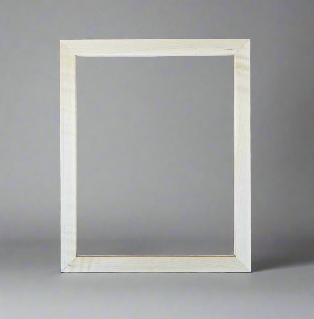 Minimalist Gallery Frame in Solid Domestic Hardwood – Thin Rail Design