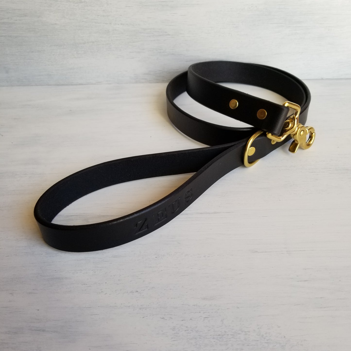 Leather Dog Leash Handmade in The U.S.A.