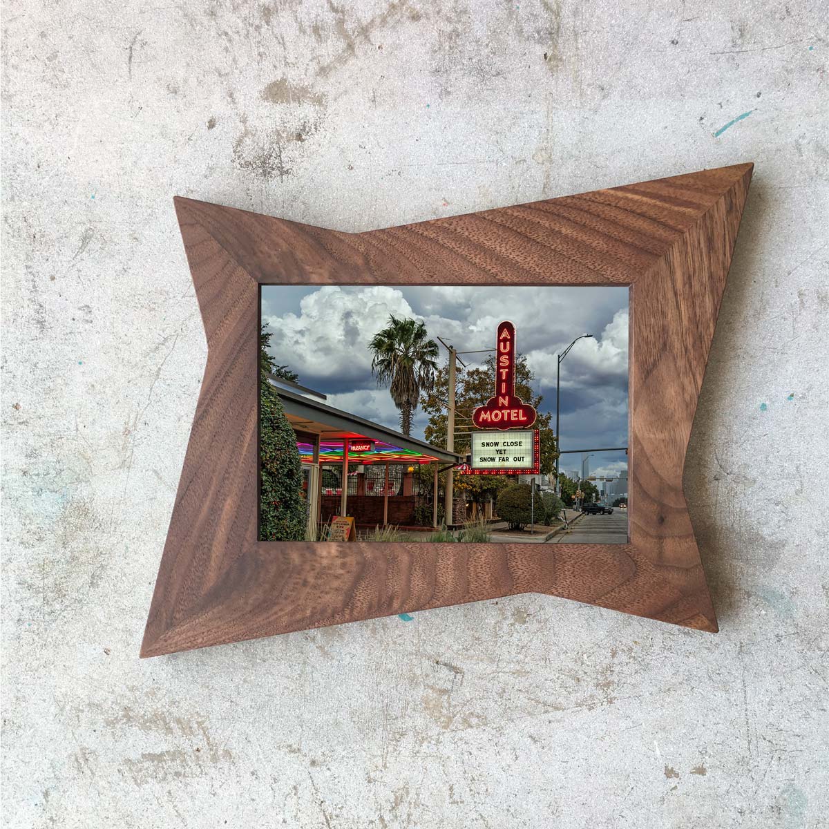 The Atomic Fin - Mid-Century Modern Frame in Walnut