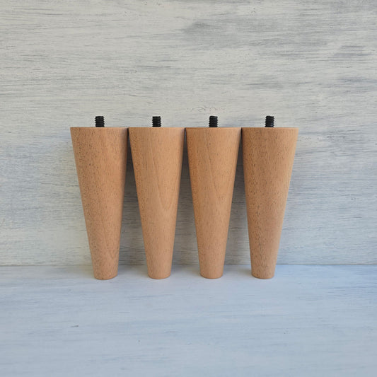 Mahogany Table Legs - McCobb Style Tapered - Set of 4 (4–14")