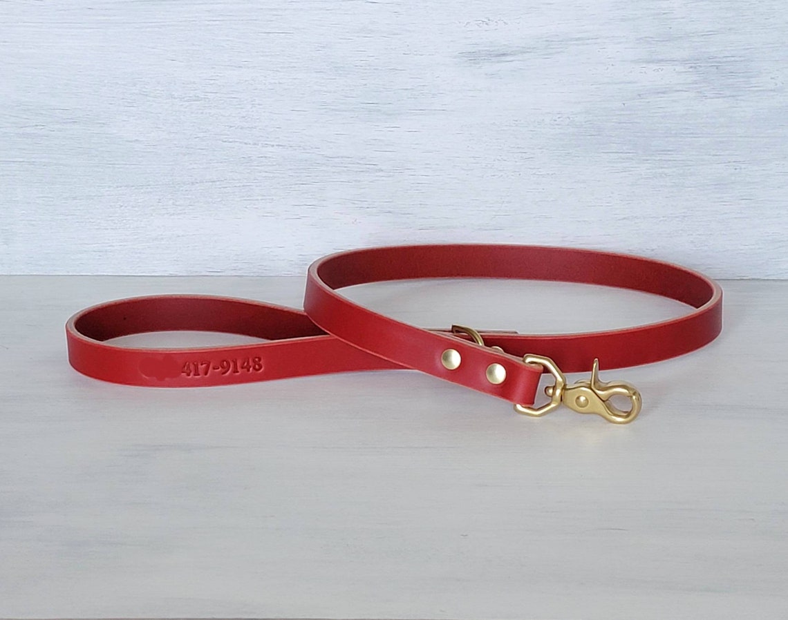 Leather Dog Leash Handmade in The U.S.A.