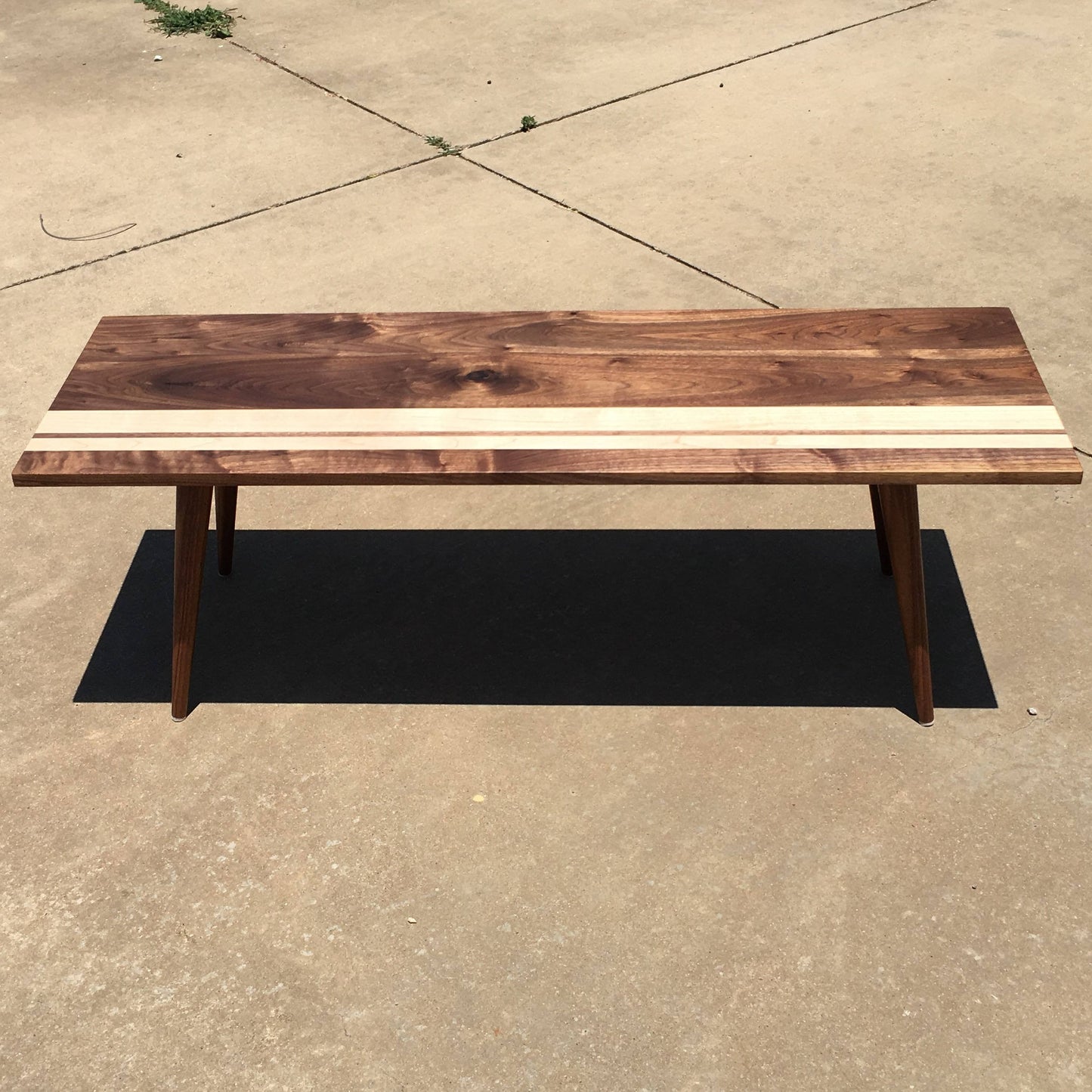 Walnut Coffee Table With Maple Detail