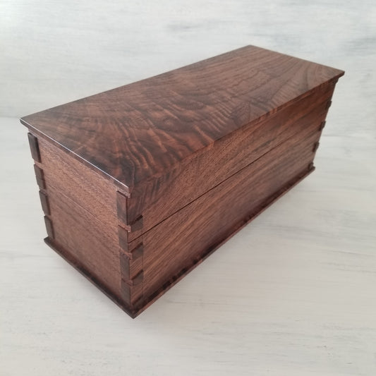 Walnut Tea Box With Maple Dividers