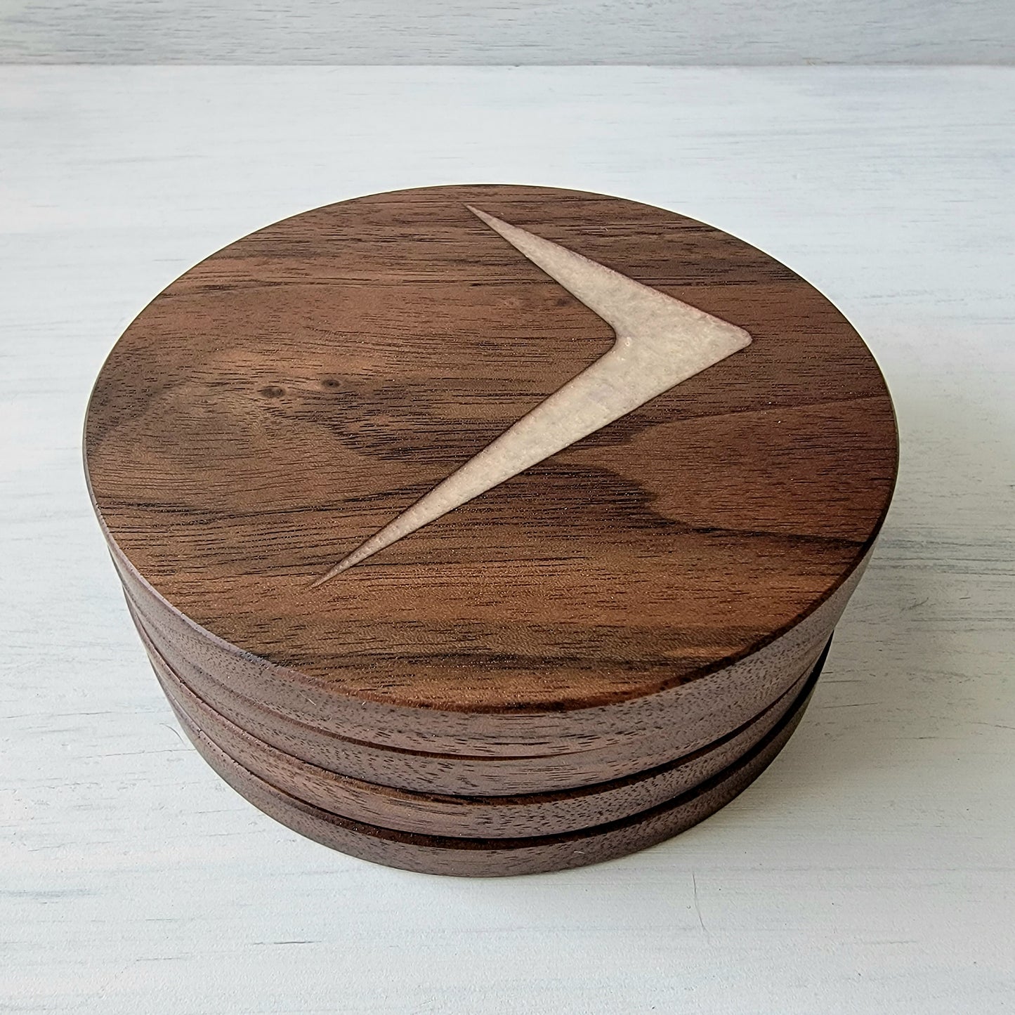 Atomic Starburst Wood Coaster Set