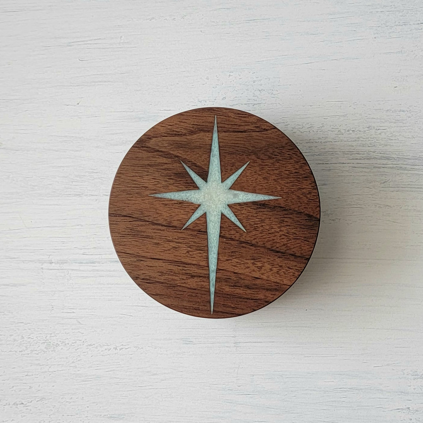 Atomic Starburst Wood Coaster Set