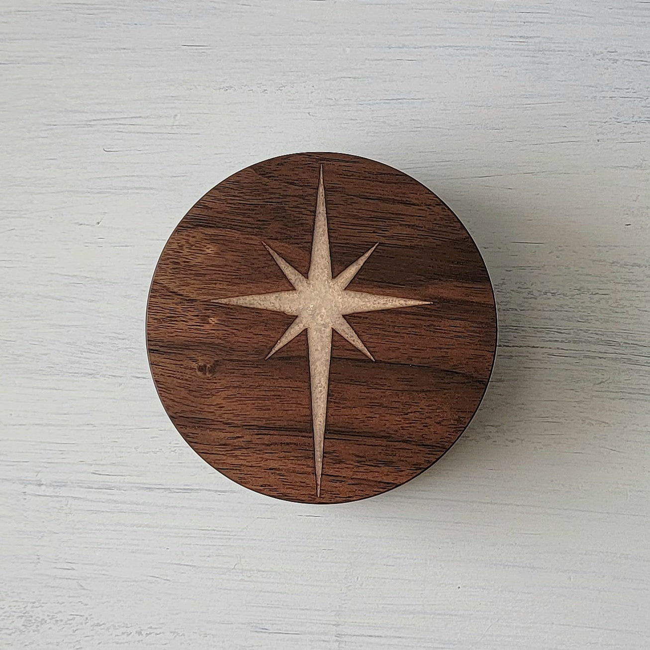 Atomic Starburst Wood Coaster Set